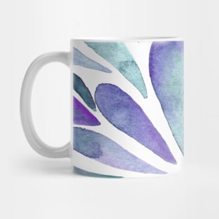 Watercolor artistic drops - turquoise and blue Mug